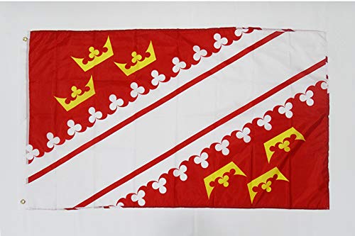 AZ FLAG Drapeau Alsace 150x90cm - Drapeau alsacien - Province d'Alsace 90 x 150 cm Polyester léger