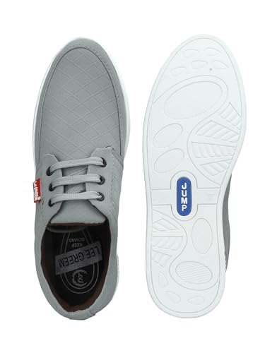 Image of Le Greem Men's Casual Lace-Up Shoes | Lightweight Synthetic Upper | Stylish & Comfortable Sneakers with Anti-Slip Sole - Black