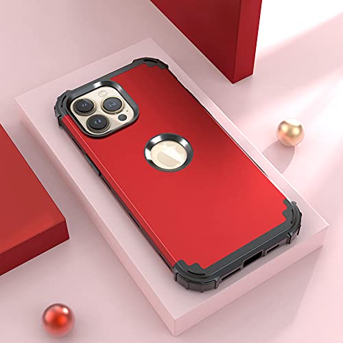 Coque iPhone Pro Max antichoc robuste silicone rouge rigide - 2