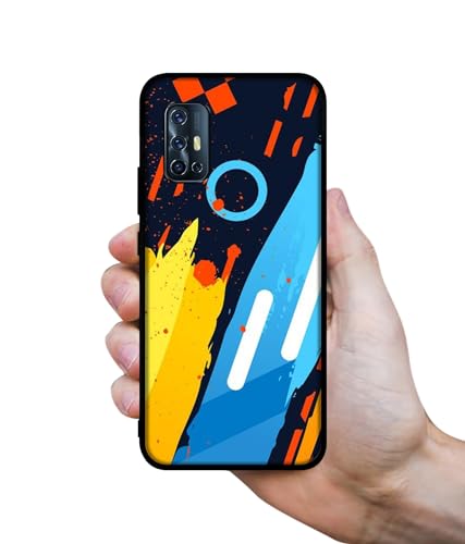 Image of Abstract Stripes Geometric Figures Design Premium 2D Printed Metal Back Case Cover for Vivo V17 4G / V19 Neo 4G