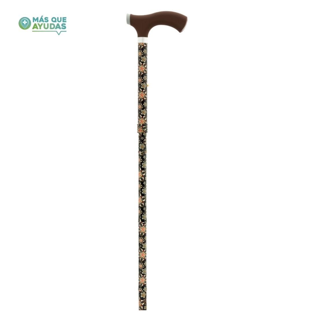 Bastón para Mayores y Adultos Soft Touch, Plegable y Portátil, Altura Ajustable 84-94 cm, Puño de Silicona, Bastón para Caminar y Pasear, 320 g