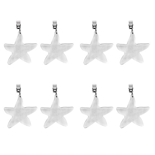 TEKEFT Set of 8 Stainless Steel Starfish Shaped Table Cover Tablecloth Weights