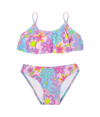 Traje de Baño para Niñas Conjunto de Bikini de Dos Piezas Sets Tankini Traje de Baño para Niñas 2-14 Años (12-14 Years, LA617-Purple)