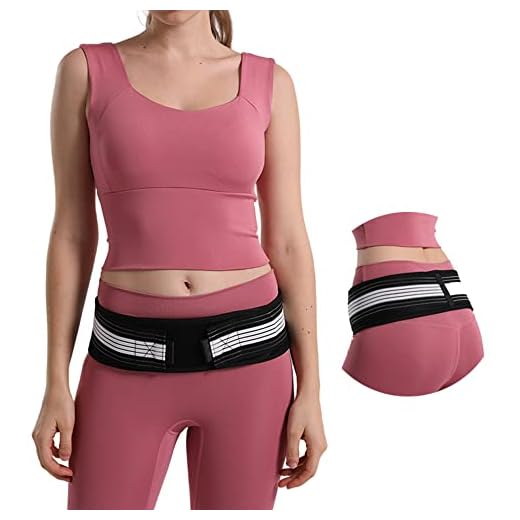 Kunoli Cinturón de soporte sacroilíaco, cinturón de alivio del dolor de ciática, cinturón de soporte de la parte inferior de la espalda, cinturón de pelvis del nervio ciático de la cadera (L/XL)