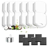 KOOGMOON Cat Water Fountain Filters: 6 Filters + 6 Sponges Cat Fountain Replacement Filters for Cat Fountain with Activated Carbon Filter and Ultra-fine Fiber