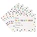 Fill in the Blank Thank You Cards with Envelopes for Kids - Confetti Dot Flat Notes - Pack of 36