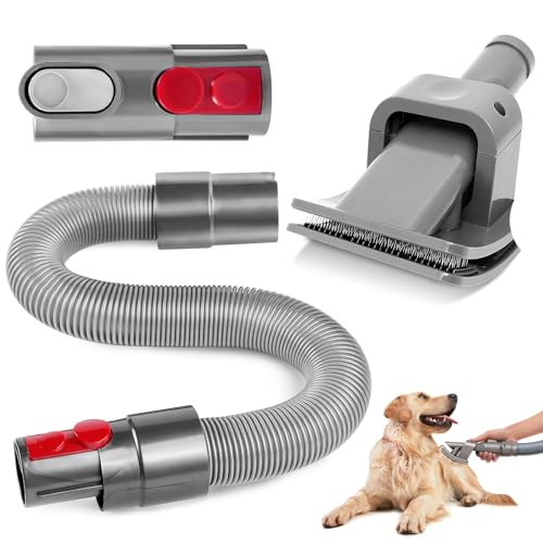 KEEPOW Groom 921001-01 Cepillo para Perros Dyson V11 V10 V8 V7 V6 para aspiradora Dyson con Manguera de extensión y Adaptador, Herramienta de Cuidado de Mascotas