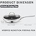 Cooks Standard Hybrid Nonstick Frying Pan, 10-Inch Skillet, Multi-Ply Clad Stainless Steel Fry Pan with Tempered Glass Lids, Oven Safe, Compatible with All Stovetops