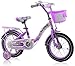 Rowery rowerowe Księżniczka Rowerowa Dziewczyna Rowerze Trójkołowe Outdoor Dzieci Bicykl Sport Rower Boy Odkryty Sport Rower 2~12 lat Bicykl (Color : Purple, Size : 16inches)