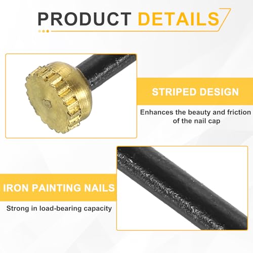 Image of uxcell 90Pcs Picture Hanging Nails, 3 Sizes Iron Decorative Hangers Reusable Hardware Tool for Hanging Pictures Mirrors Baskets, Gold & Black