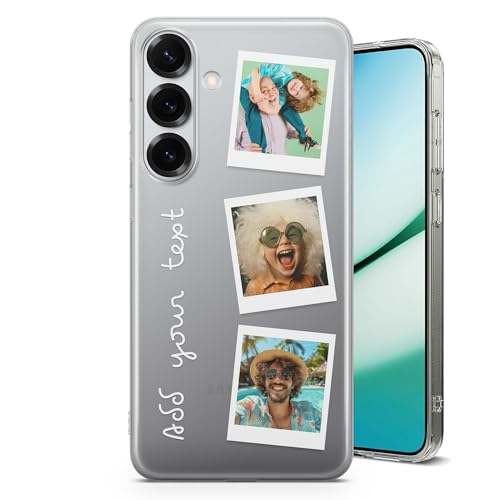 AMAZING Coque Samsung Galaxy A36 5G Personnalisée TPU Souple - Design Photo Texte - 3 Photos Style Polaroid