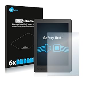 savvies 6-Pezzi Pellicola Protettiva Compatibile con Kobo Aura Edition 2 Protezione Schermo Trasparente