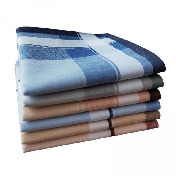merishopp 3x6Pcs Cotton Men's Handkerchiefs Pocket Square Hankies for Casual Formal Prom-picture-40
