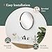 Hamilton Hills Round Beveled Mirror - 30' Circle Mirror - Classic Gold Frame - Wall Mount for Home Decor - Elegant Vanity Mirror for Bathroom, Bedroom, Living Room - Deep Metal Frame