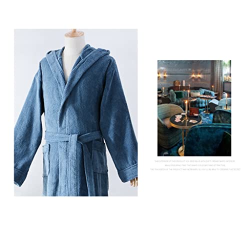 Men Bathrobe Winter Hooded Warm Bath Robe Soft Thermal Bathrobe Dressing Gown Male Robes4