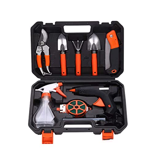 Juego de Herramientas de jardinería Juego de Herramientas de jardín 10 Piezas de Herramientas de jardín de Acero Inoxidable Resistentes Herramientas de jardinería con Estuche de al