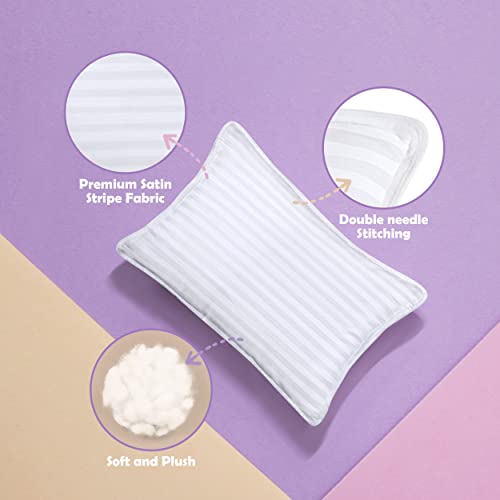 Utopia Bedding UB1163 Toddler Pillow (White, 2 Pack), 13X18 Pillows For Sleeping, Soft And Breathable Cotton Blend Shell thumb #2