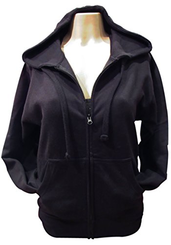 Black And Silver Rhinestone Angel Wings Long Sleeve Hooded Zipper Sweater Black (Xl) #TOP2