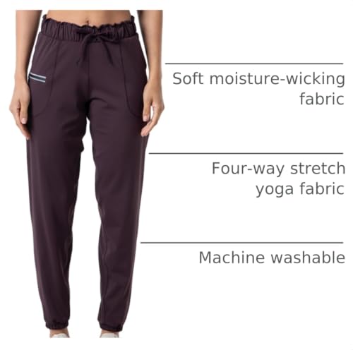 Image of Haowind Joggers for Women with Pockets Elastic Waist Workout Sport Gym Pants Comfy Lounge Yoga Running Pants