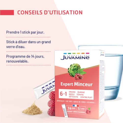 JUVAMINE Detox, Minceur, Drainage - Artichaut + Thé Vert - 14 Sticks – vue 7