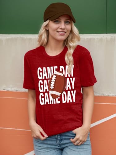 Image of Football Shirts for Women Game Day T Shirts Football Outfits