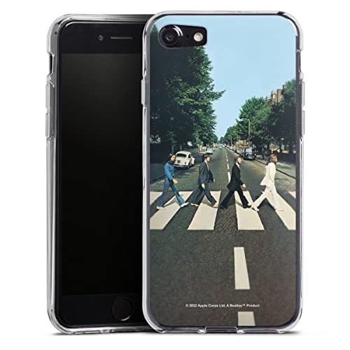 DeinDesign Coque en Silicone Compatible avec Apple iPhone 8 Etui Silicone Coque Souple Abbey Road The Beatles Musique - Les Beatles, Paul McCartney, John Lennon, RIngo Starr, George Harrison DeinDesign Coque en Silicone Compatible avec Apple iPhone 8 Etui Silicone Coque Souple Abbey Road The Beatles Musique