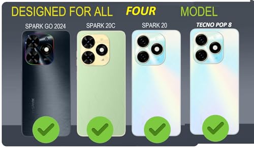 Image of COVERBLACK Soft Rubber Back Cover Compatible Model for Tecno KJ5 / Spark 20 - Transparent
