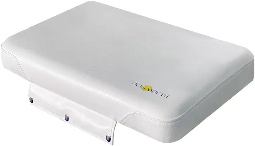 Oceansouth Seat Cushions for Yeti Coolers (Press Stud Fittings) (White, YETI 75) Camping yeti seat Cushion Handle Beach Chair ice Box chests and Coolers Foam Cooler Boat Seats