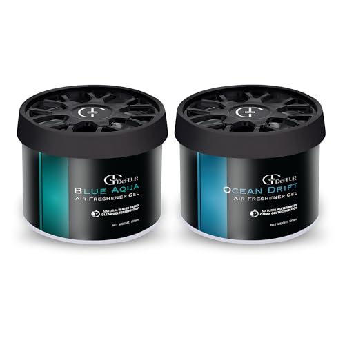 Image of Blue Aqua & Ocean Drift Gel Car Perfume | 120g Leakproof Air Freshener | Ocean Scent Car Perfume | Long-Lasting 30 Days | Premium Car Accessories | Aqua Car freshener | Pack of 2