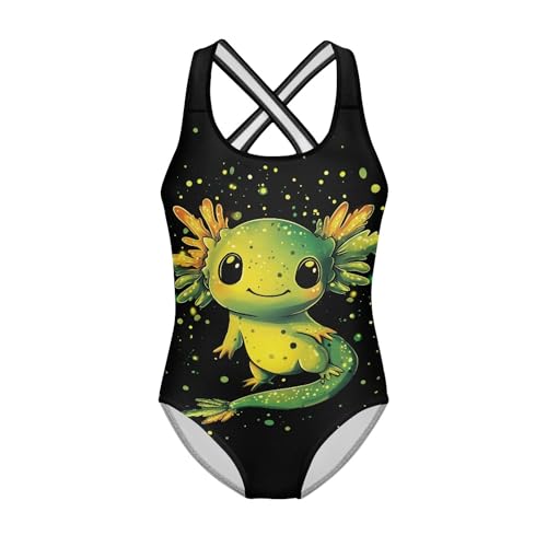 Image of INSTANTARTS Girls One Piece Swimwear Sleeveless Crossback Swimsuits