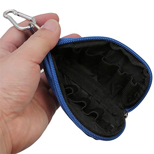 ZALING Portable Small Essential Oils Keychain Pouch Kit for 5/10/15ml Carrying Travel Bag for Oil Bottles (without bottle), Blue