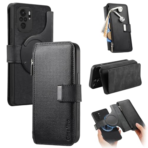 ^܂肽ݎgѓdbA[}[ Xiaomi Redmi Note 10 4GΉP[XAJ[hz_[tEHbgJo[A2 in 1 PUU[tbvAO\ȃ}OlbgX^hARFIDubLOAϏՌ(Black)