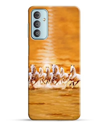 Image of Horse Running Painting Printed Hard Back Case Cover Compatible for Samsung Galaxy F23 5G | Samsung M23 5G (Multicolor) - D1667