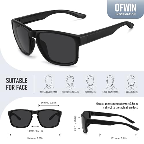 Sports Polarized Sunglasses for Men Women UV Protection Unbreakable Driving Running Fishing Hiking Sun Glasses3