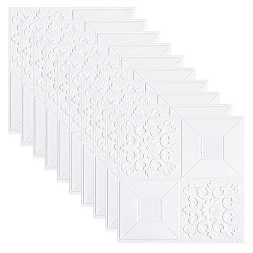 Luckcduo RSN82 Wandpaneele 10 Stück Weiß