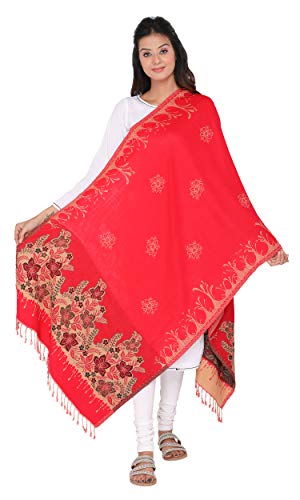 Image of KRITI Paisley Design Woollen Beige Color Shawl For Women