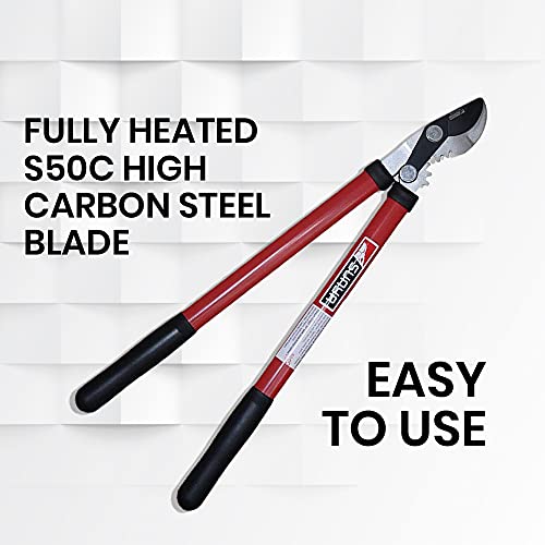 Image of Kraft Seeds Bypass Action Gear Lopper - For Hedges & Branch Cutting, Plant Cutter for Garden, S50C Carbonated Steel Blades, Tree Cutter Tools, Tree Branch Trimmer