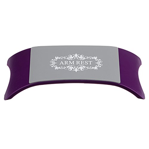 Baisidai Comfortable Washable Plastic & Silicone Nail art Cushion Pillow Salon Hand Holder Nail Arm Rest (Purple)