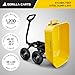 Gorilla Carts Heavy-Duty Steel Dump Cart, 8 Cu Ft Tub, 1200 lb Haul Capacity, Yellow – Towable Utility Wagon with Quick-Release Dumping & Pneumatic Tires for Yard, Landscaping and Gardening