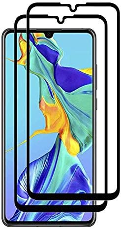 3D Curved Screen Protector for Huawei P30 Pro - [2-Pack] Full Cover 3D Anti-Scratch Screen Tempered Glass for Huawei P30pro (Black)