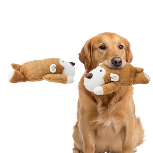 Image of Amazon Basics Jumbo Monkey Plush Dog Toy | Soft Squeaky Cuddle & Play Toy | Machine Washable | for Medium to Large Dogs | 10-30 kg | Reinforced Stitching