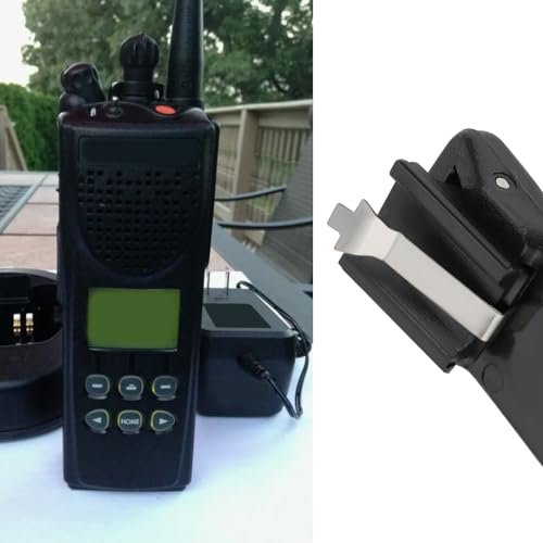 ECSiNG 2 Stück Radio-Gürtelclip Walkie-Talkie-Rückenclip NTN8266B NTN8266 Kompatibel mit Motorola XTS3000 XTS5000 APX6000 APX7000 Schwarz