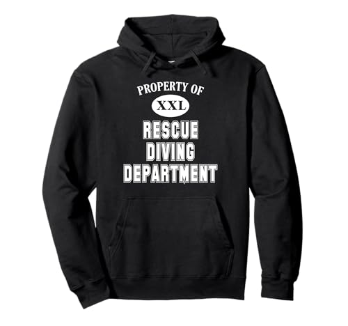 Property of Rescue Diving Department Fun Collegiate Style Pullover Hoodie