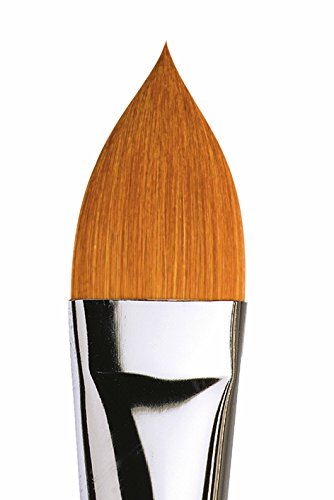 Image of da Vinci Watercolor Series 884 CosmoTop Spin Paint Brush, Giant Pointed Oval Synthetic with Natural Handle, Size 50 (884-50)
