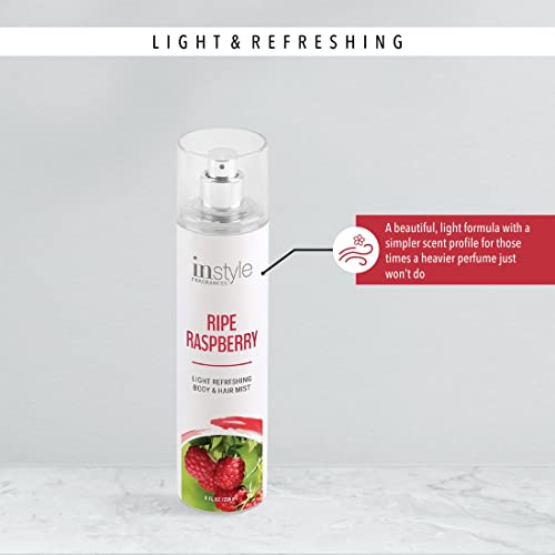 Instyle Fragrances Body & Hair Mist | Ripe Raspberry Scent | With Panthenol | Clean, Vegan, Paraben Free, Phthalate Free | Premium 8 Fl Oz Spray Bottle thumb #5