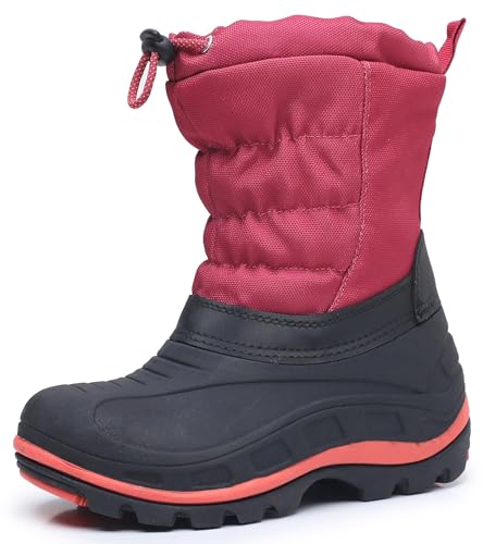 Felabo Kids Snow Boots for Boys & Girls – Warm Water-Resistant Winter Boots Easy to Put On (Toddler/Little Kid/Big Kid)