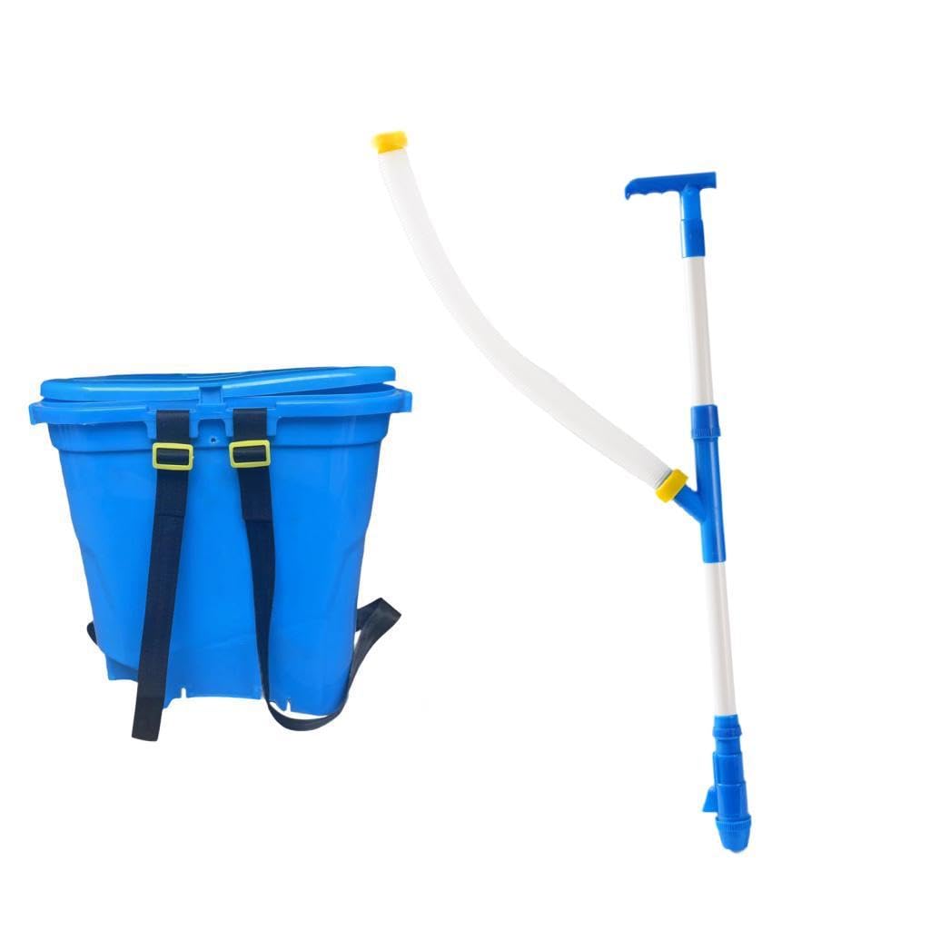 Manueller Düngerstreuer (25 L) – Ergonomischer Griff – Gartenbedarf – Gemüsedünger – Sprühdüngerspender, höhenverstellbar