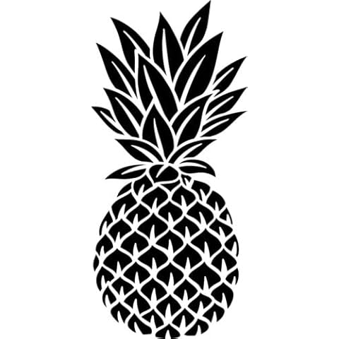 Pineapple Vinyl Decal Sticker for Car/Window/Wall (Black Gloss) Cover