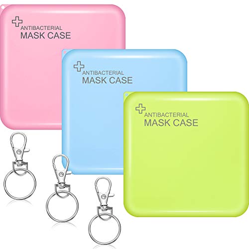 3 Pieces Face Mouth Cover Box, Reusable Face Cover Case Portable Mouth Cover Storage Bag and Face Coverings Organizer for Recyclable Dust Face Cover Storage Box