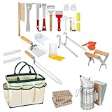 Beekeeping Supplies,Imker Zubehör Stockmeißel,26 PCS Imkereibedarf,Imkerwerkzeuge Und Zubehör,Enthält Bienenbürste,J-Haken usw.,Für Professionelle Imker-Einsteiger,Bietet Alles,Was Imker Benötigen